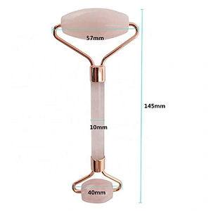 100% Natural Quartz Roller Beauty Rose Pink Jade Slimming Beauty Machine Facial Massager Roller for Face
