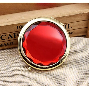 Creative Gold Custom Jeweled  mirror with velvet bag