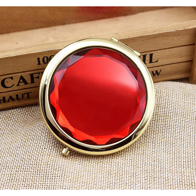 Creative Gold Custom Jeweled  mirror with velvet bag