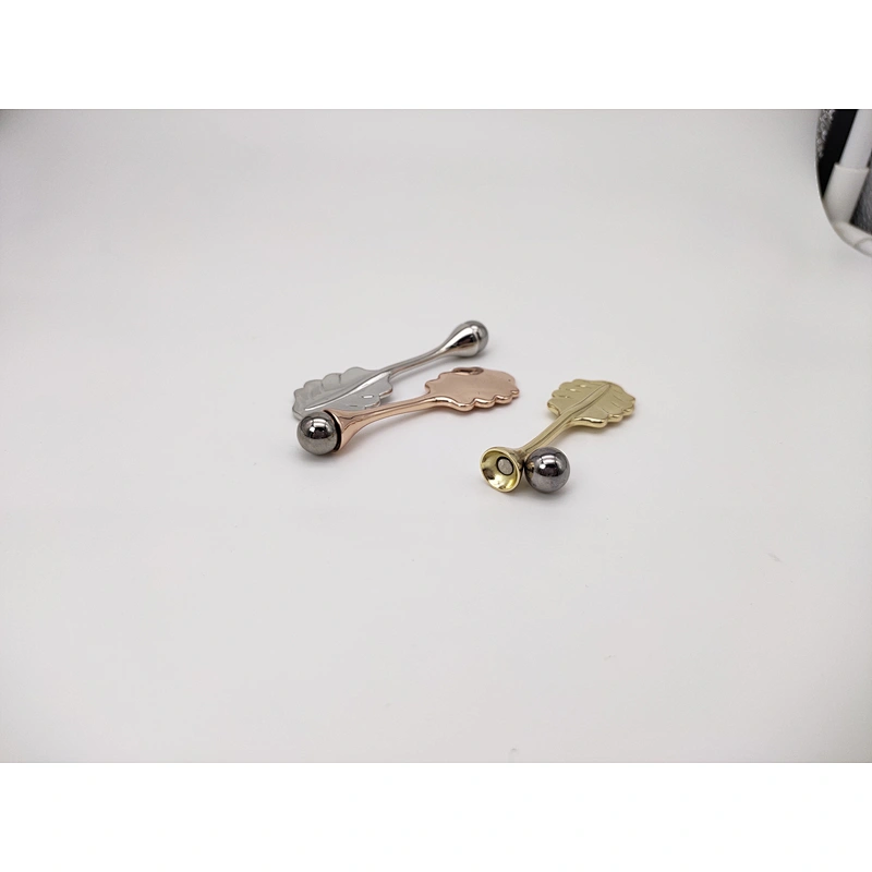 New design mini metal eye care massager facial roller massager tool 3D metal massager
