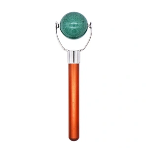 Wholesale  Custom logo Mini Eye Care Rose Quartz Nephrite Anti Aging Facial Natural Roll Ball Jade Roller