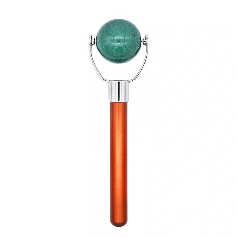 Wholesale  Custom logo Mini Eye Care Rose Quartz Nephrite Anti Aging Facial Natural Roll Ball Jade Roller