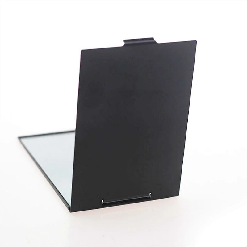China manufacturer square aluminium black mirror custom cosmetic vanity mirror