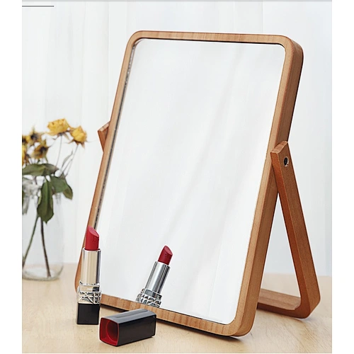 Rotating Wooden Fashion Decorative Makeup Table Mirror