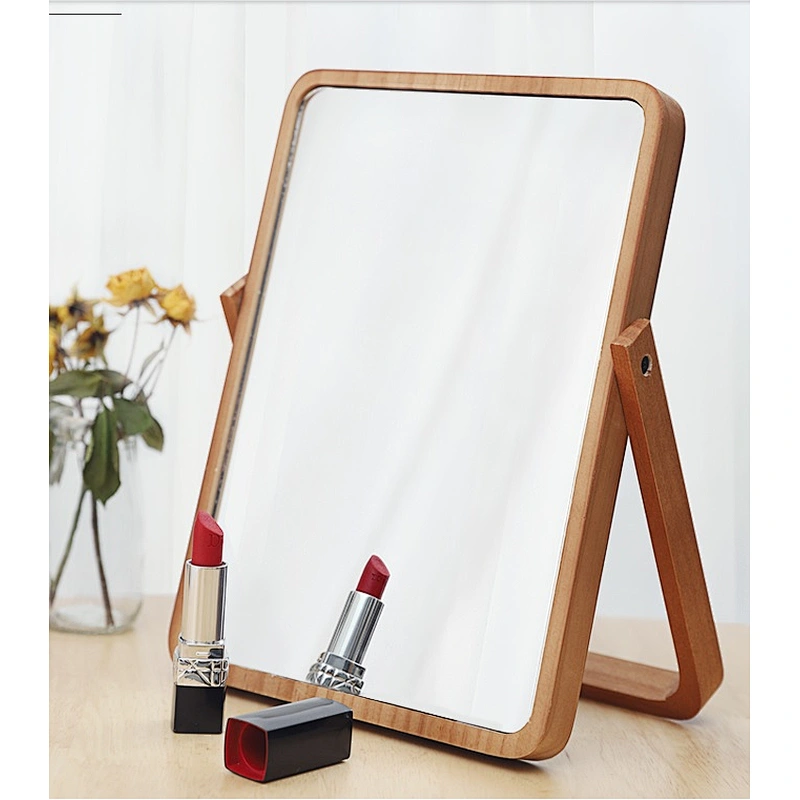 Rotating Wooden Fashion Decorative Makeup Table Mirror