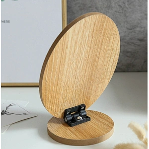 Wholesale antique large Industrial decorative metal wood round wall mirror for home living room
