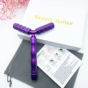 Hot sale vibration Y shape slimming face roller body massager 3D neck massager