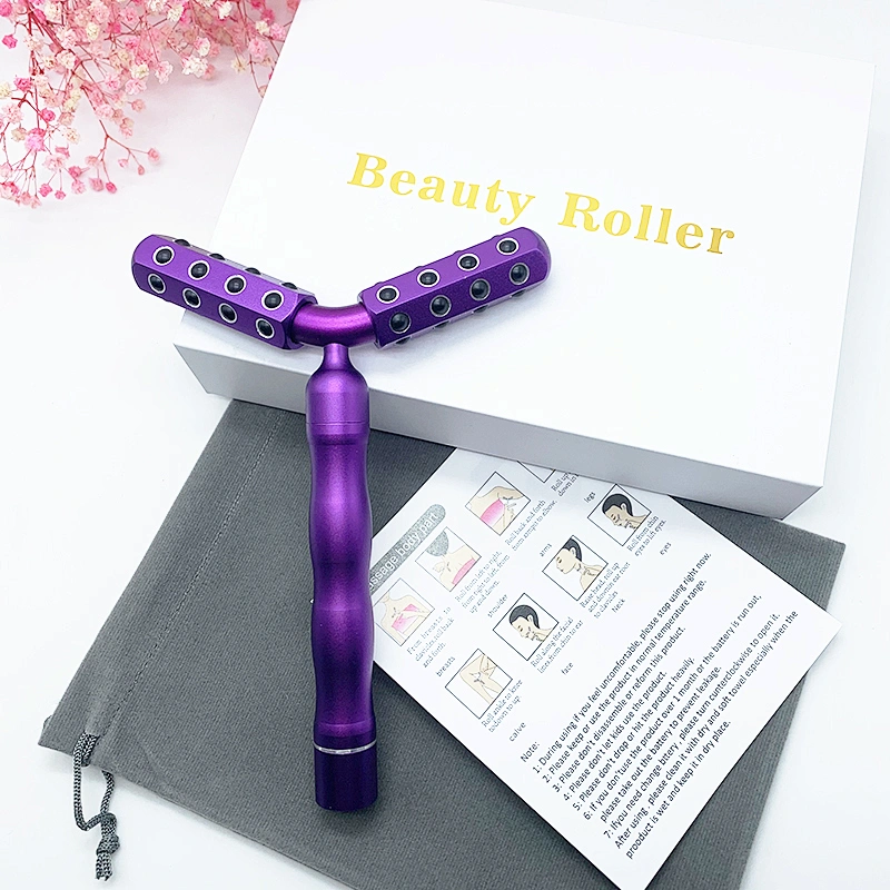 Hot sale vibration Y shape slimming face roller body massager 3D neck massager
