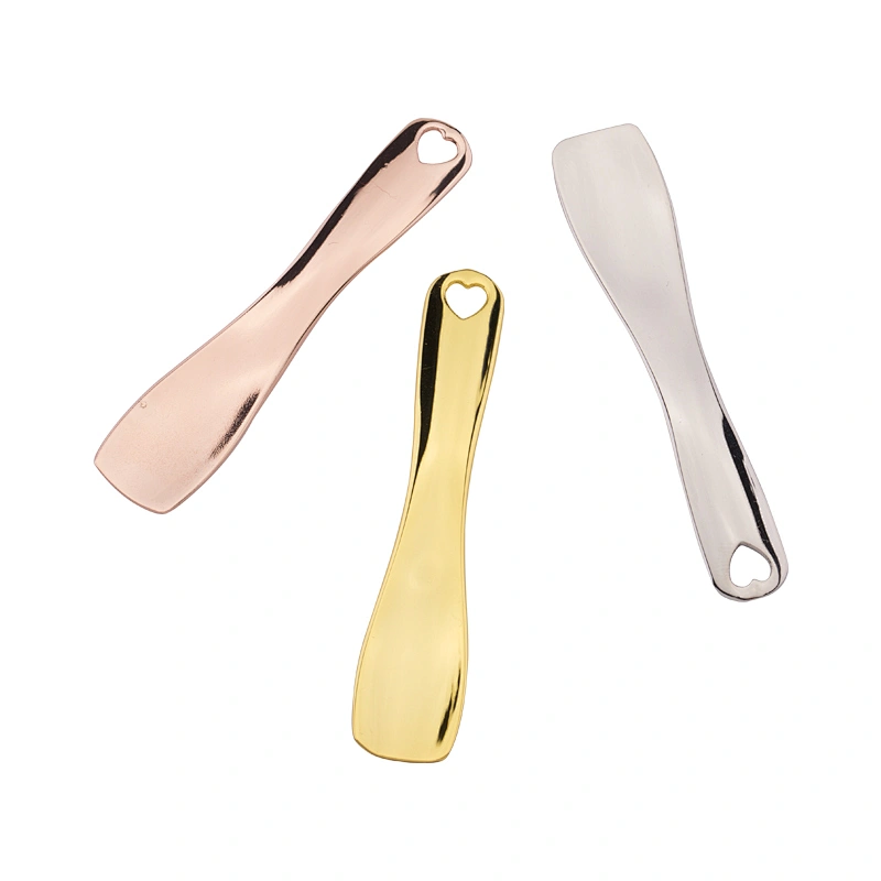 2020 Hot Selling Metal Makeup Wand gold cosmetic spoon for skincare cream eye cream scoops