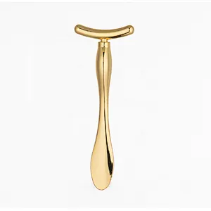 T Shape Golden Beauty Bar Eye Cream Face Massage Stick Instant Face Lift spatula