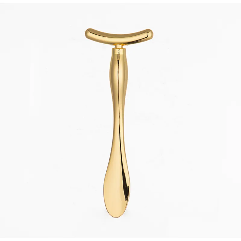 T Shape Golden Beauty Bar Eye Cream Face Massage Stick Instant Face Lift spatula