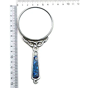 wedding gift custom logo stainless steel cusmetic hand mirror