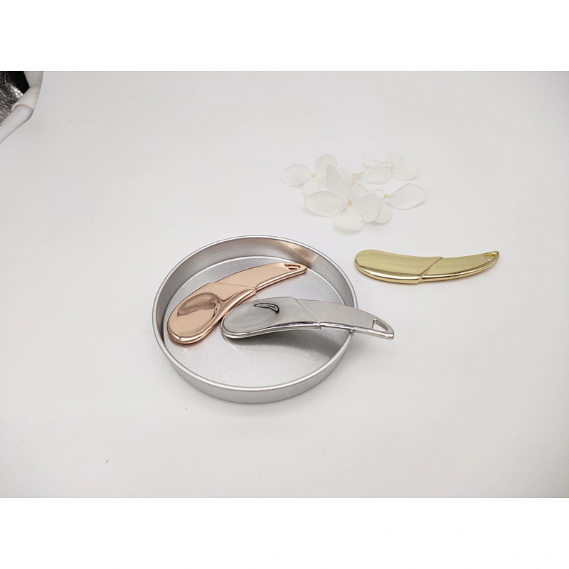 Hot sale golden facial mask spoon manual eye cream massager skincare cosmetic metal cream spatulas