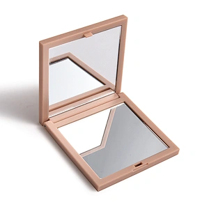 Hot Selling Amazon Pink Plastic Square Double Side Folding Portable Pocket Make up Mirror