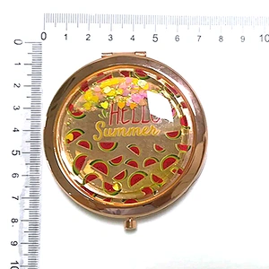 ISO9001:2015 audit factory wholesales glitter folding makeup mirror