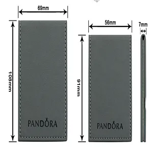 Export To Japan PU leather stainless steel folding mirror hd desktop leather folding mirror custom
