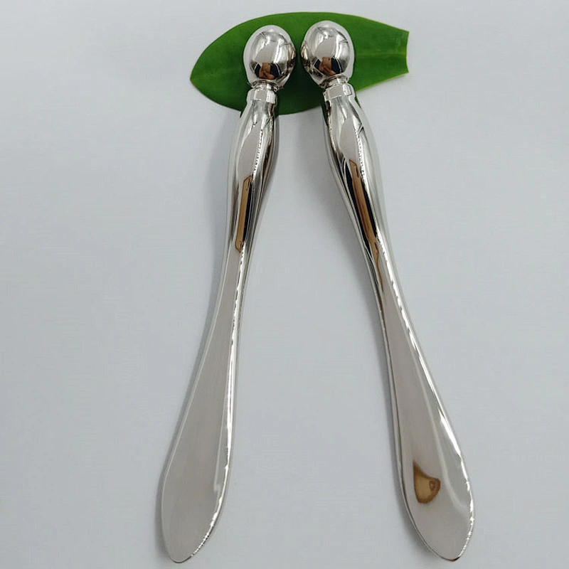 7.7cm Durable Iced Soothing Skin Metal Eye Cream Spoon