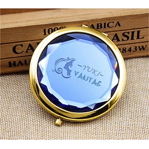 Creative Gold Custom Jeweled  mirror with velvet bag