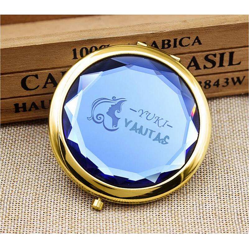 Creative Gold Custom Jeweled  mirror with velvet bag