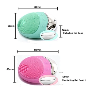 Facial Cleansing Brush Electric Silicone Face Cleansing Brush Sonic Vibration Face Massage Deep Cleansing Beauty Tool
