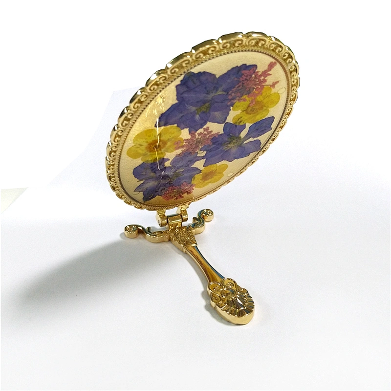 Dongguan factory custom antique portable hand princess mirror for girl gift