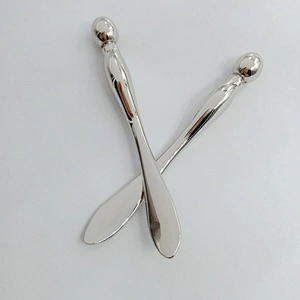 7.7cm Durable Iced Soothing Skin Metal Eye Cream Spoon