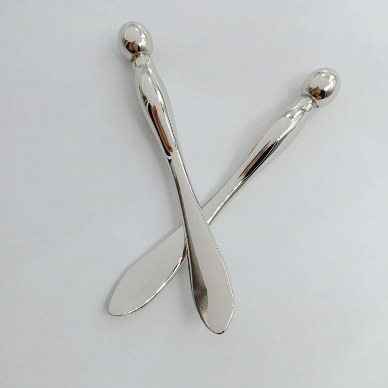 7.7cm Durable Iced Soothing Skin Metal Eye Cream Spoon
