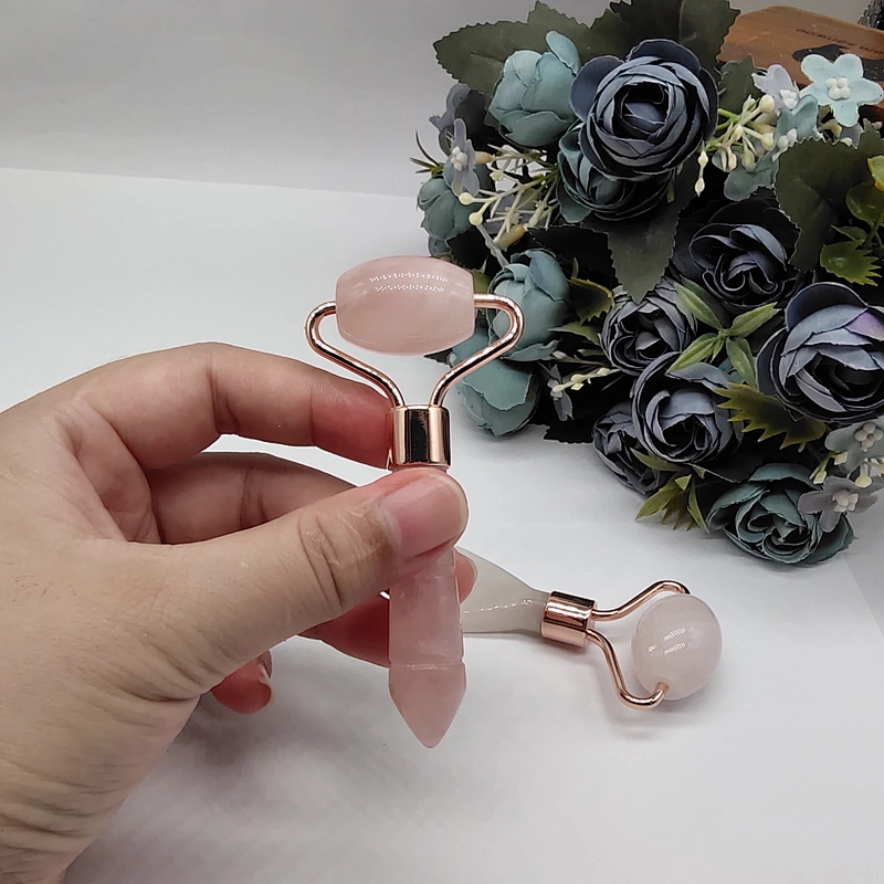 Mini eye massage tool natural rose quartz jade roller Massage Tools eye massage tools small jade roller