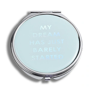 Fashion cosmetic metal mirror with epoxy sticker for custom desgin