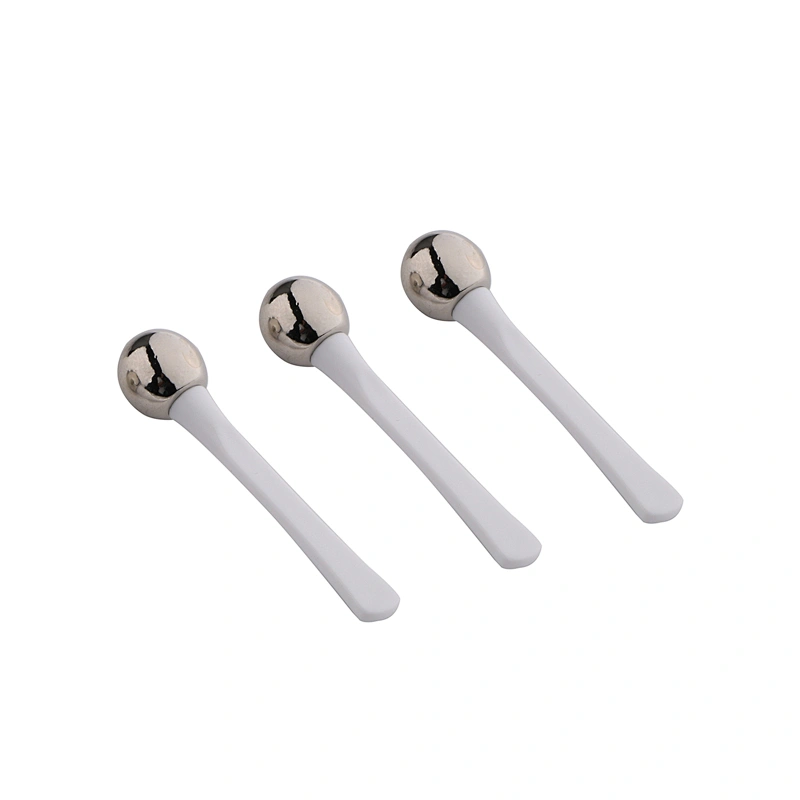 New Mini Metal Eye Cream Stick Plastic ABS Handle with Metal Ball Spatula Facial Massage Spoon