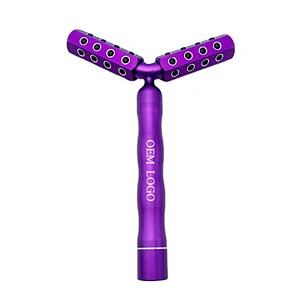 Hot sale vibration Y shape slimming face roller body massager 3D neck massager
