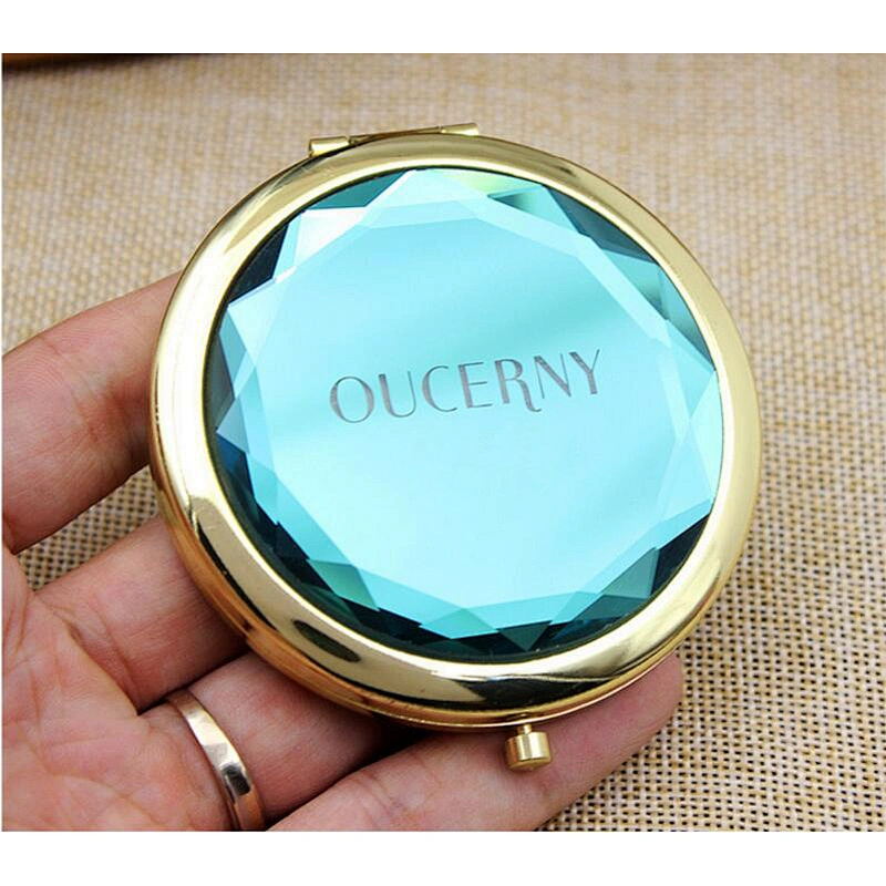 Creative Gold Custom Jeweled  mirror with velvet bag