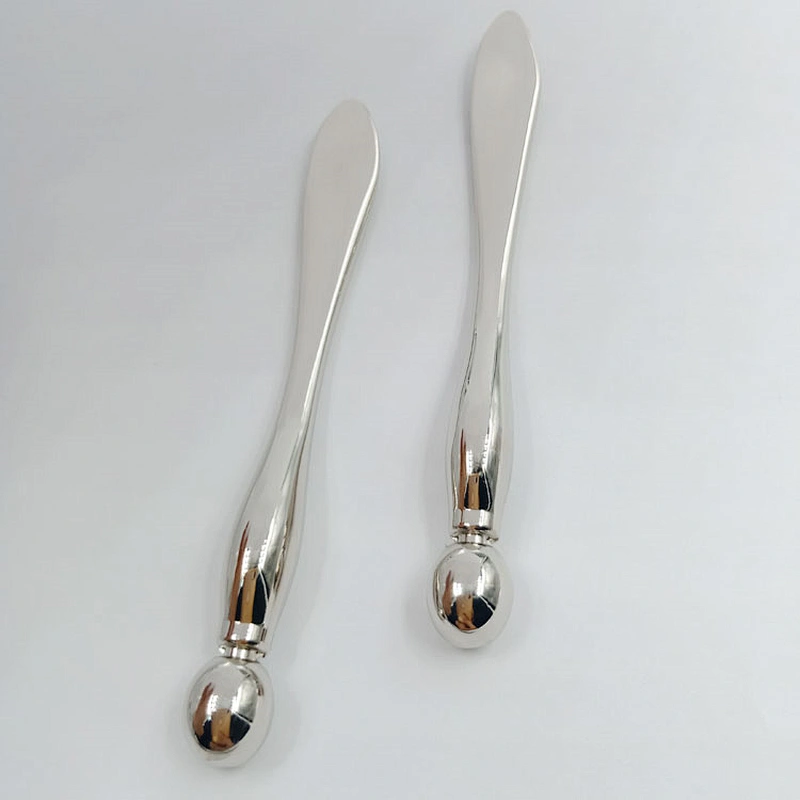7.7cm Durable Iced Soothing Skin Metal Eye Cream Spoon