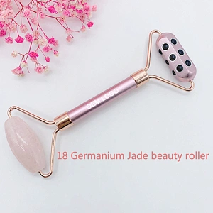 Hot sale beauty Derma skin care stone mini rose quartz facial massage germanium jade roller for face