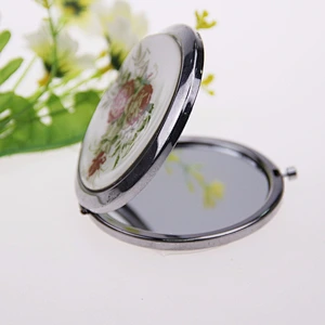 Chinese wind roses circular wholesale girl makeup mirror