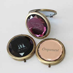 Customized Private Label  Mirror Crystal cosmetic Mirror