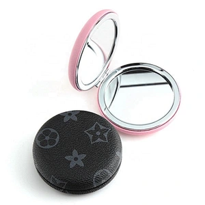 Fashion PU Mini Makeup Mirror Pocket Mirror Custom Mirror For Gift Items
