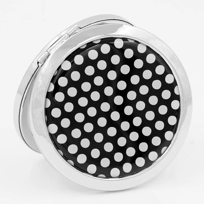 hot sale Metal small double side hand bag custom compact mirror with logo