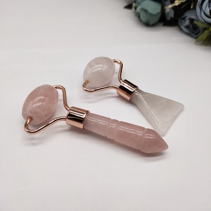 Mini eye massage tool natural rose quartz jade roller Massage Tools eye massage tools small jade roller