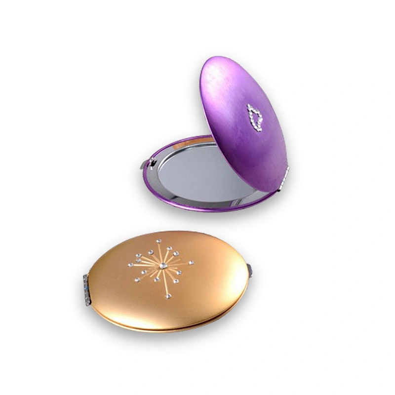 Wholesale Promotional Aluminium Jeweled Magnet Switch Cosmetic Mirror