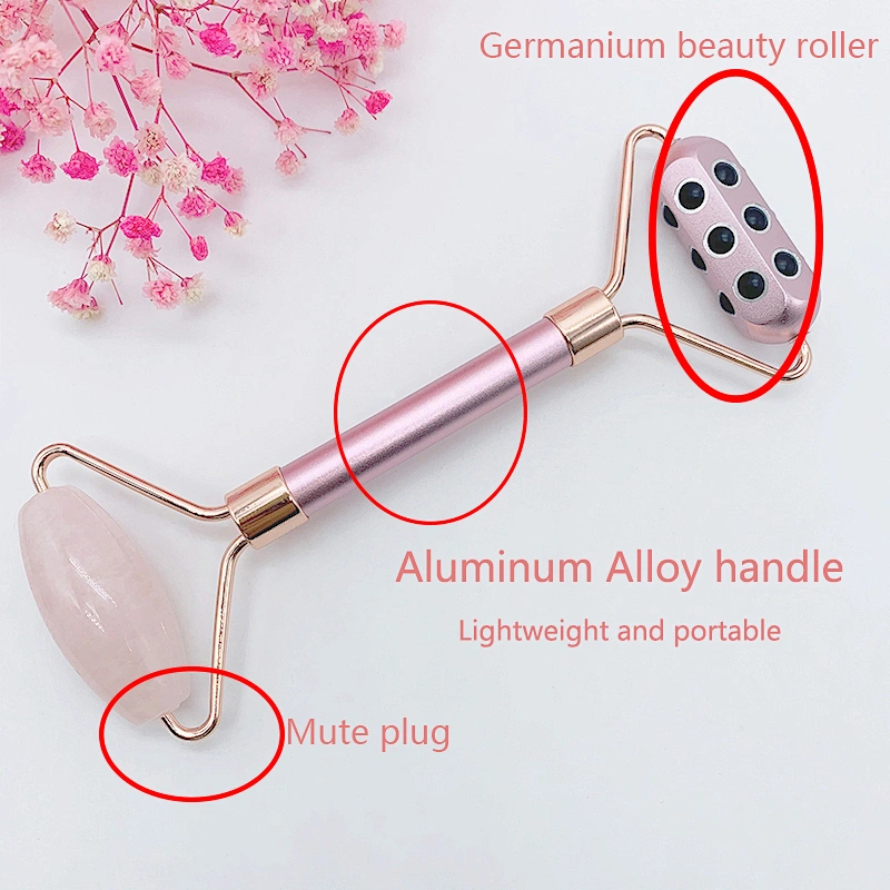 Hot sale beauty Derma skin care stone mini rose quartz facial massage germanium jade roller for face