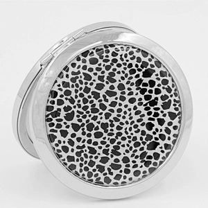 hot sale Metal small double side hand bag custom compact mirror with logo