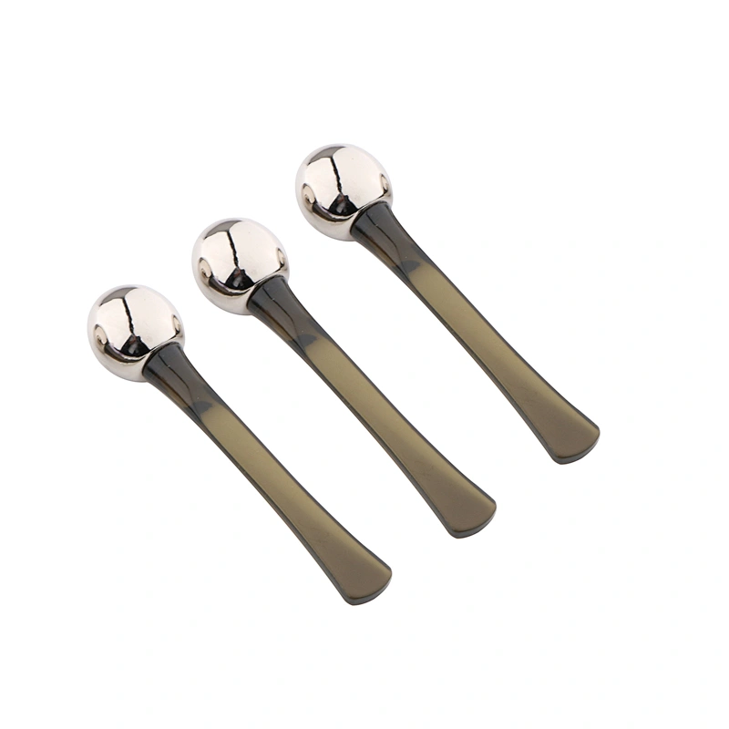 New Mini Metal Eye Cream Stick Plastic ABS Handle with Metal Ball Spatula Facial Massage Spoon