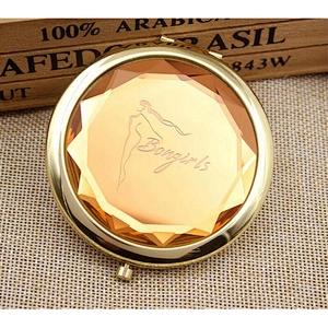 Creative Gold Custom Jeweled  mirror with velvet bag