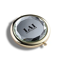 Private Label Glass Diamond Cute Unique Crystal Gold Golden Cosmetic Pocket  Mirrors