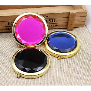Creative Gold Custom Jeweled  mirror with velvet bag