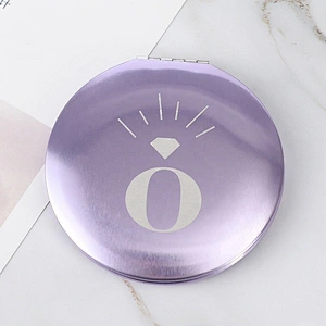 Private Label Glass Diamond Cute Unique Crystal Gold Golden Cosmetic Pocket  Mirrors
