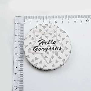 factory supply double-sided pu leather cosmetic makeup compact mirror for promotionall gift