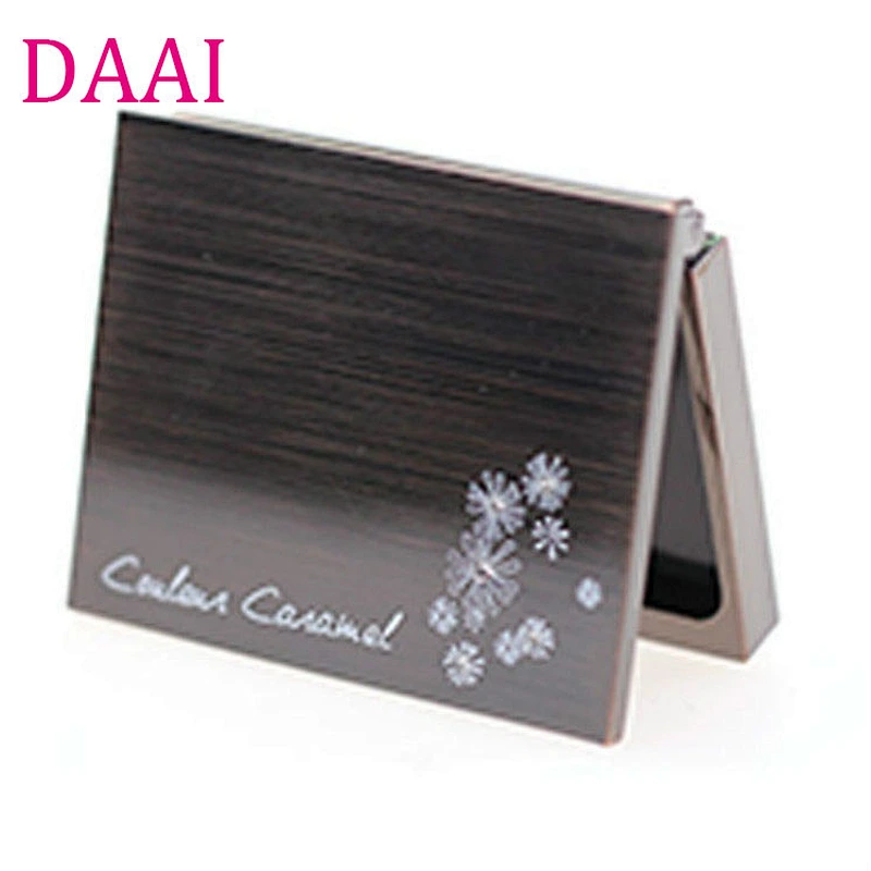 Wholesales custom logo double sides square stainless steel compact mirror