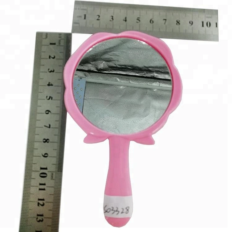 wholesale custom beauty product single rose shape makeup hand held mirror
